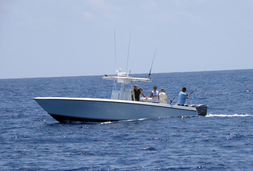 Fishermen on a boat in the  Gulf of Mexico