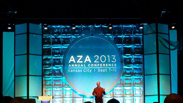 Dr. Ballard giving a presentation at the AZA Conference