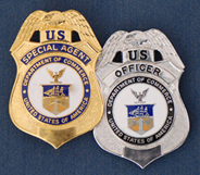 Two Department of Commerce law enforcement badges