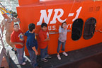 Students boarding the NR-1