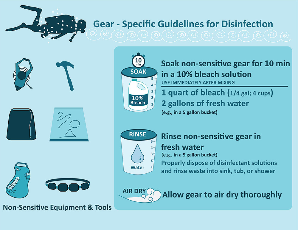Guidelines for Disinfection of Non-Sensitive Equipment & Tools infographic