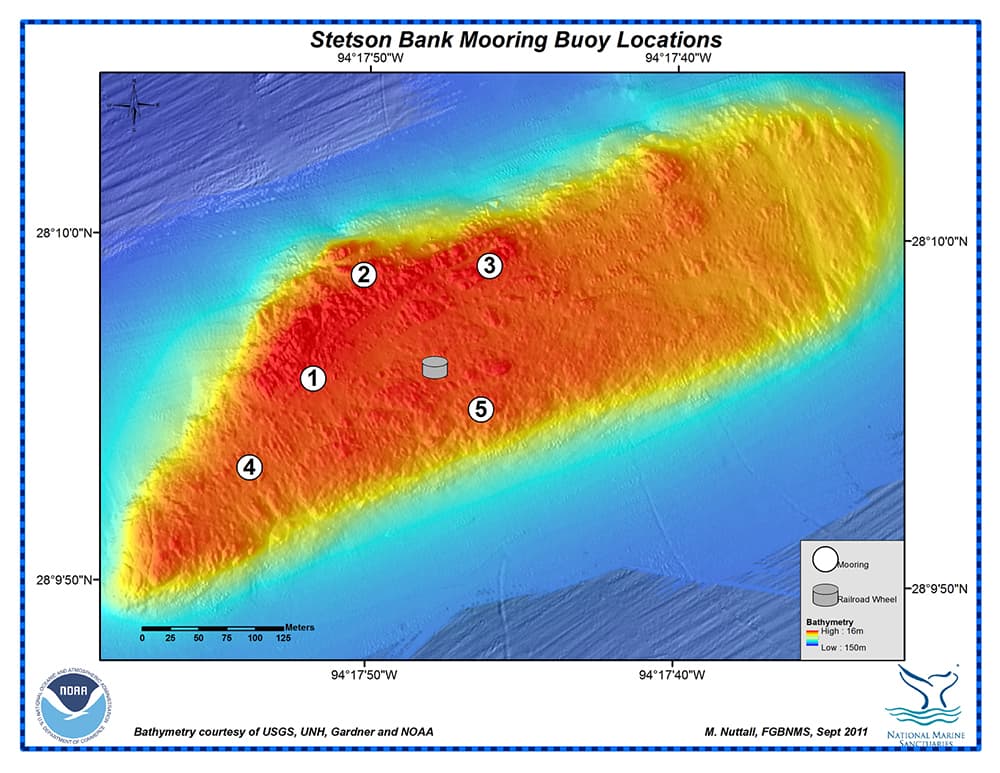 Buoy Map for Stetson Bank