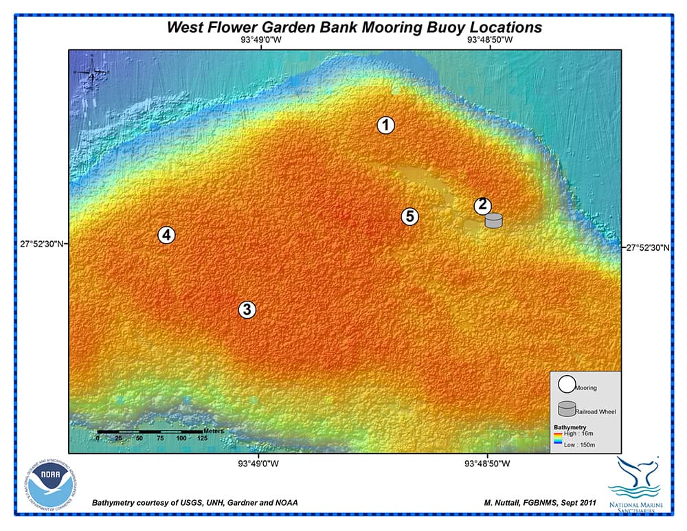 Buoy Map for West Flower Garden Bank